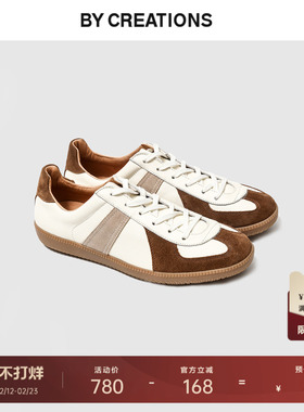 【真牛皮】柏品复古德训鞋男耐磨美拉德商务耐磨百搭运动休闲板鞋