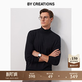 商务休闲易打理打底修身 柏品16针高领纯羊毛衣男士 毛衫 可机洗