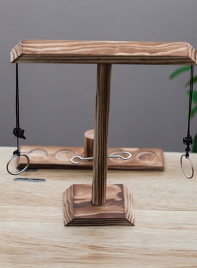 Ring Toss Game新款木质环抛 酒吧家庭桌面抛环挂钩游戏 抛抛乐