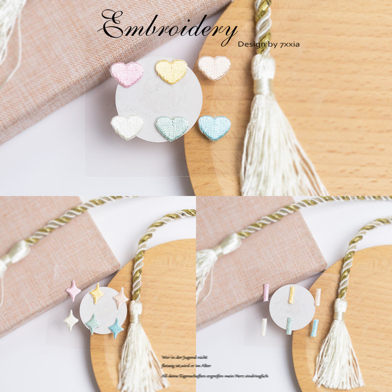 小号迷你爱心刺绣贴布贴可爱复古元素系列彩色小圈圈补丁贴花修补,居家布艺,布贴,淘宝优惠券,粉丝福利购,淘宝优惠卷