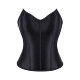 新款 欧美拉链鱼骨胸衣辣妹corset外穿美体马甲 尖角V胸性感束身衣