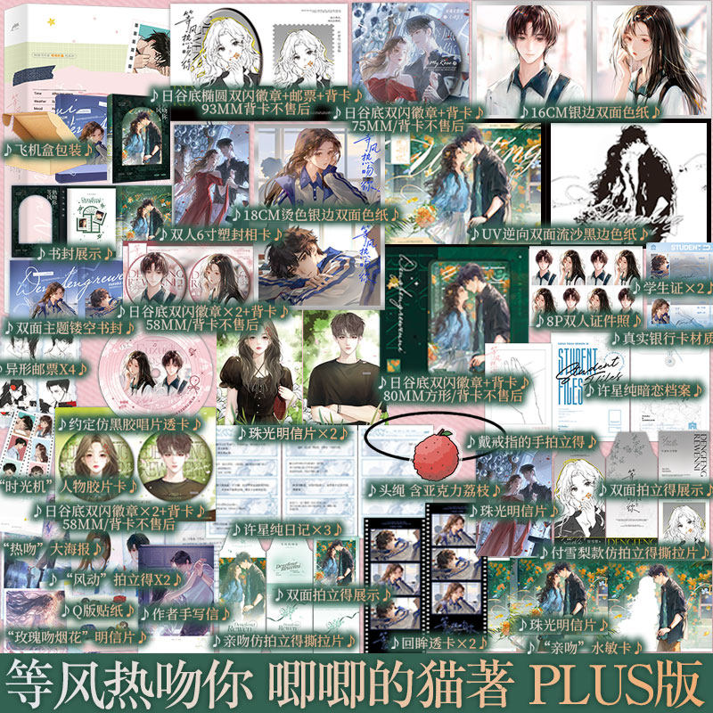 A版B版PLUS版 等风热吻你 唧唧的猫著 新增番外二则 付雪梨x许星纯 她的小梨涡他和她的猫同作者 青春小说实体书新视角正版