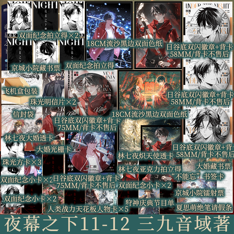 前200亲签 夜幕之下 （11+12套装） 三九音域著 我在精神病院学斩神 林七夜沈青竹夜幕小队  青春小说实体书 新视角正版