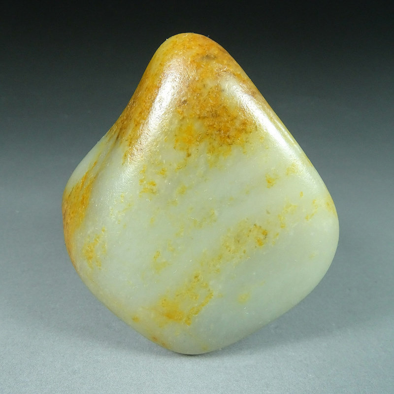 新疆和田玉籽料原石107克玉石天然随型原籽原皮黄皮青白玉把件A