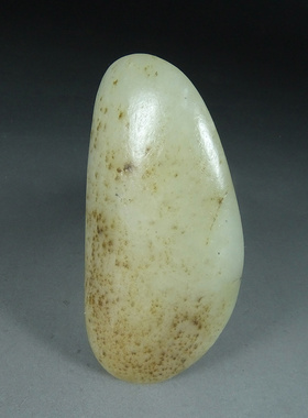 新疆正宗和田玉籽料原石68.7克玉石原籽原料籽玉豹皮青白玉把件V