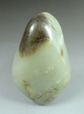 新疆和田玉籽料原石143.7克玉石天然原籽原料秋梨皮青白玉把件F