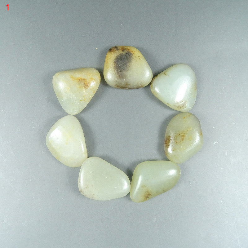 新疆和田玉籽料原石手串白玉黄沁红沁青花玉手链每串900元任选T4