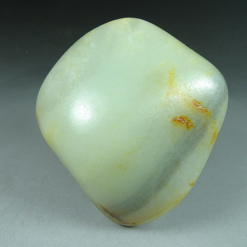 新疆和田玉籽料原石249克玉石原籽原料籽玉秋梨皮青花玉手把件C47