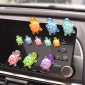 饰 夜光可爱小乌龟汽车创意装 乌龟对对碰抖音同款 车载摆件2025新款