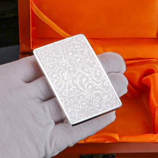 不锈钢镀925银男士打孔内穿祥云皮带扣头潮流青年腰带扣平滑扣头