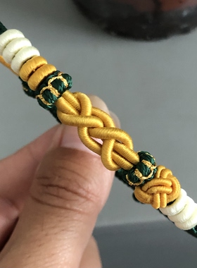 手工编织发财结手绳
