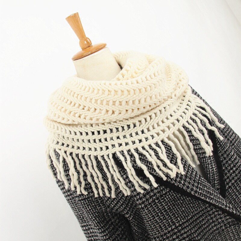 韩版加厚围脖女秋冬保暖羊绒围巾毛线镂空流苏百搭脖套情侣仿羊绒,服饰配件/皮带/帽子/围巾,围巾/丝巾/披肩,淘宝优惠券,粉丝福利购,淘宝优惠卷