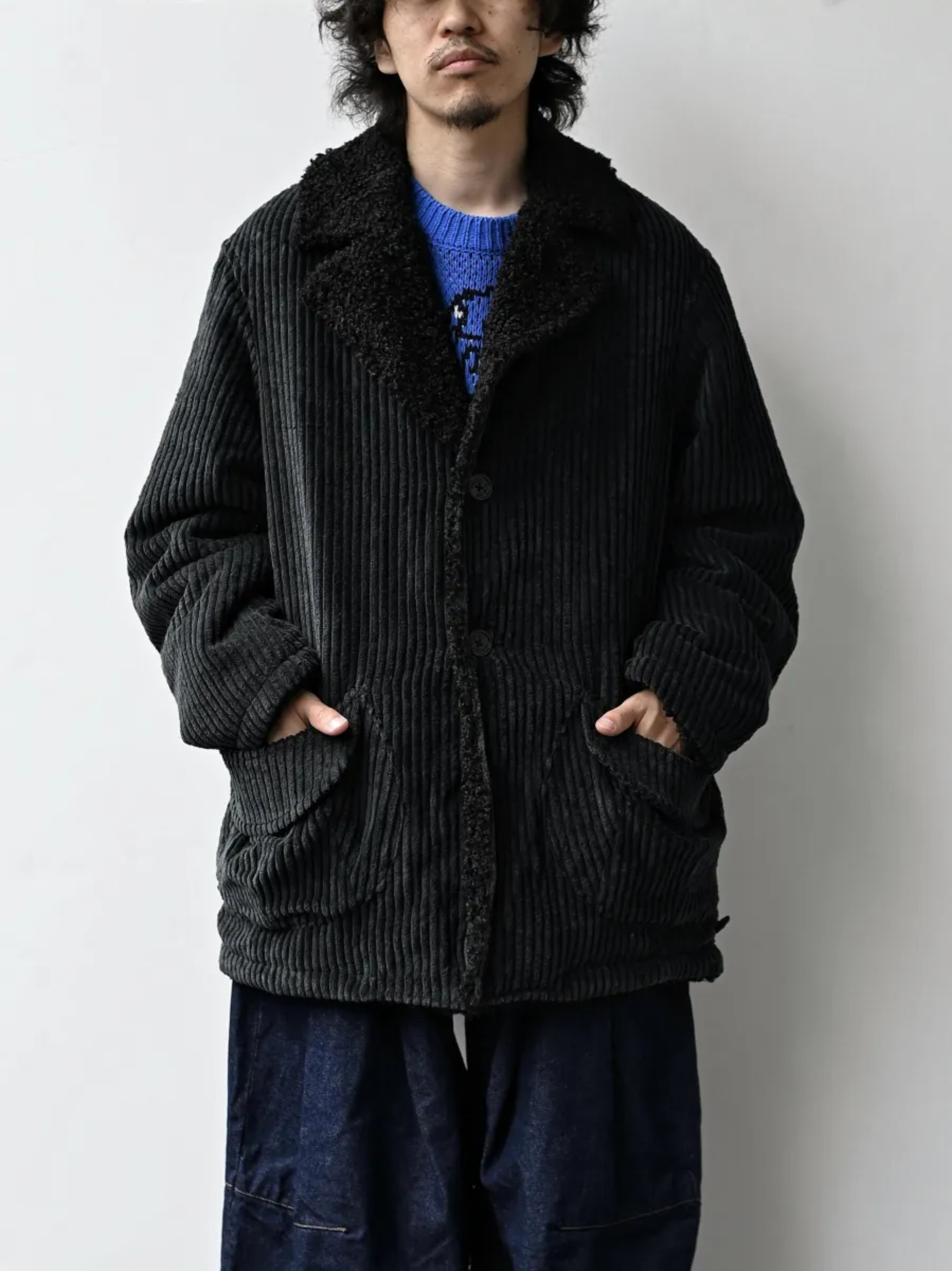 【拍下不退】国内现货shinyakozuka25秋冬两面穿口袋灯芯绒外套