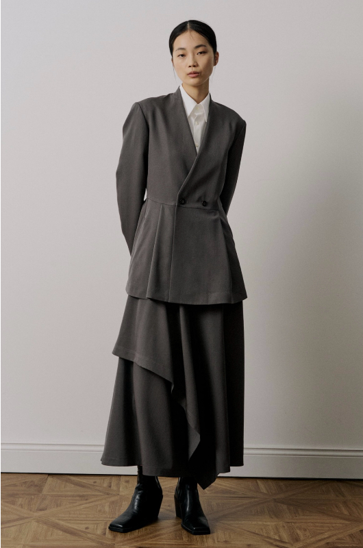 国内现货UJOH25秋冬简约西装外套廓形显瘦西服 拍下不退