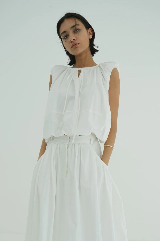 国内现货CLANE25新款两种穿法无袖系带衬衫拍下不退