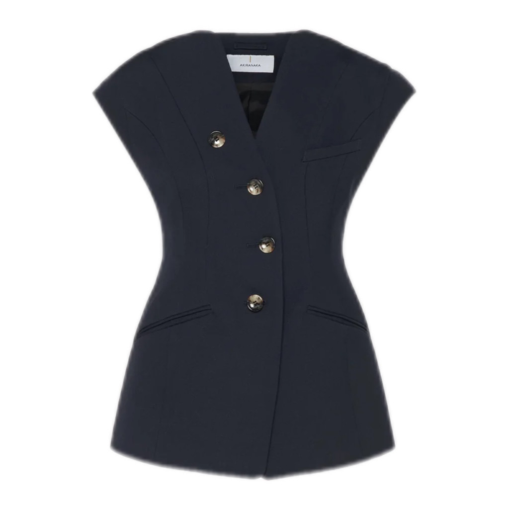 国内现货AKIRANAKA25春夏新款无袖马甲背心