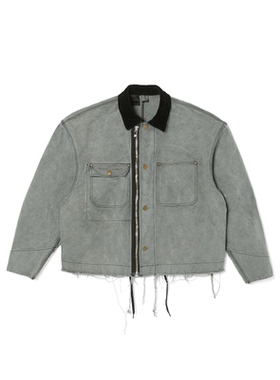 【拍下不退】国内现货N.hoolywood25秋冬翻领拉链牛仔外套