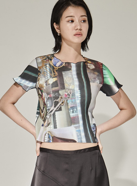 国内现货Kotohayokozawa横泽琴叶25春夏艺术印花短袖T恤拍下不退