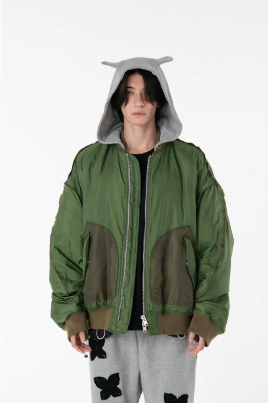 【拍下不退】国内现货DISCOVERED25秋冬新款棒球服耳朵夹克外套