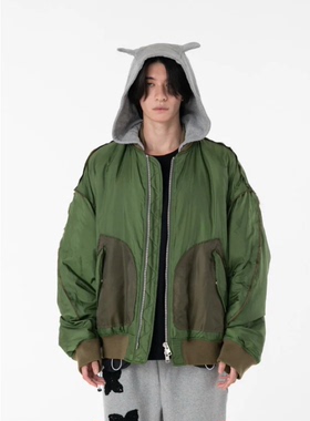 【拍下不退】国内现货DISCOVERED25秋冬新款棒球服耳朵夹克外套