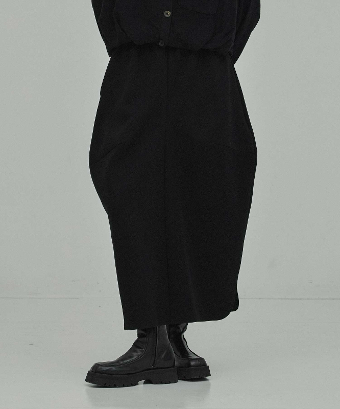 【拍下不退】国内现货nagonstans25秋冬羊毛混纺宽松气球半身裙