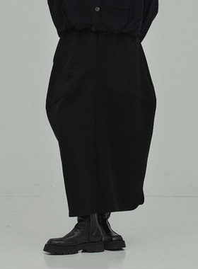 【拍下不退】国内现货nagonstans25秋冬羊毛混纺宽松气球半身裙