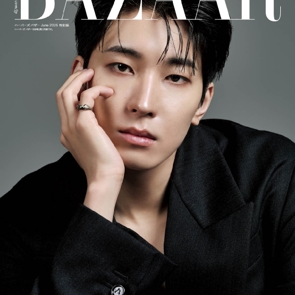 原装进口 SEVENTEEN WONWOO全圆佑 Harper's BAZAARハーパーズバザー 2025年 6月号増刊 B版封面日版原版