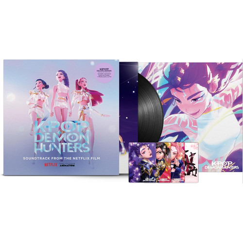 欧版进口 K-POP猎魔女团动画电影原声带 LP黑胶唱片+小卡海报周边