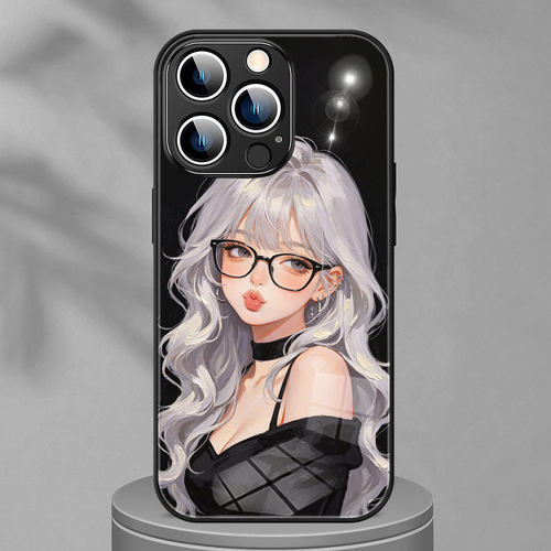 苹果手机壳OPPO华为VIVO嘟嘴女孩