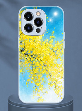 适用OPPOK12S黄色小碎花水彩唯美花朵春日VIVOX200华为Pura70手机壳nova14ultra荣耀300P苹果Air畅享80小米17