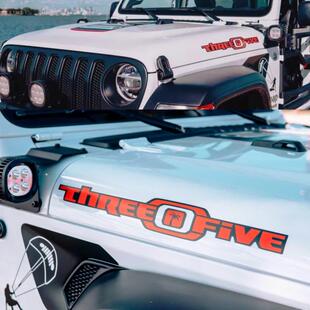 牧马人JL 迈阿密THREEOFIVE特别版叶子板出风口机盖英文车身贴纸