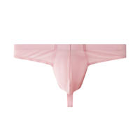 Men's low-waisted thong underwear, sexy quick-drying breathable T-pants, ice silk seamless one-piece thong thumbnail 3