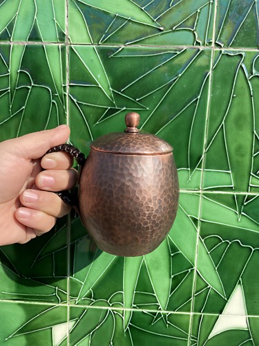 紫铜茶杯纯铜纯手工加厚紫铜杯子个性家用茶杯茶缸子