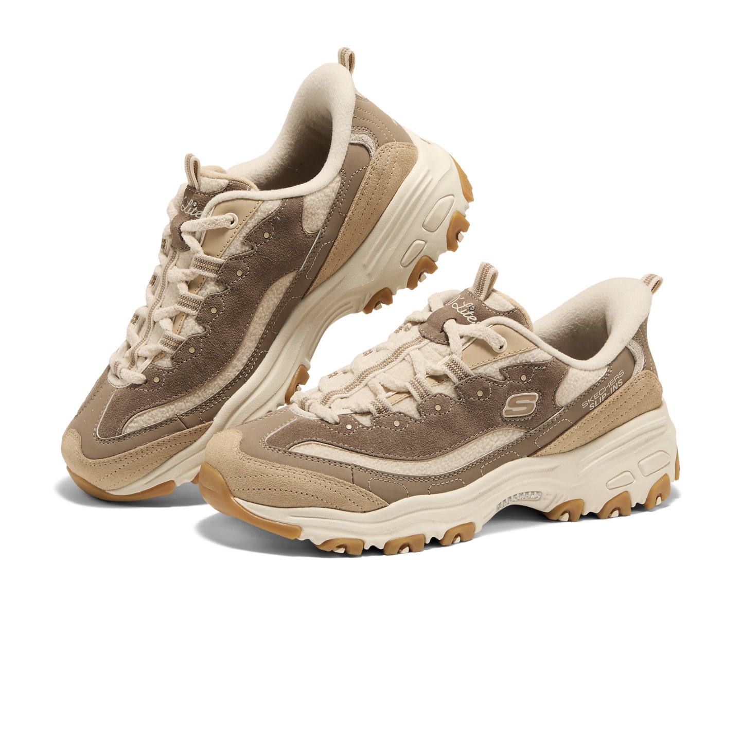 斯凯奇运动鞋2025秋冬新款女士轻质舒适时尚潮流绑带老爹鞋150558