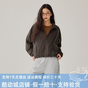 Skechers斯凯奇25新款 女秋冬防泼水轻盈舒适宽松梭织外套L325W102