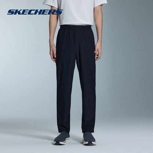 Skechers斯凯奇新款男士夏季舒适亲肤休闲运动梭织长裤P226M095