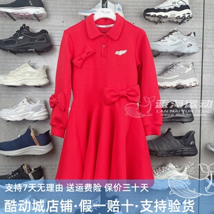 Skechers斯凯奇2026新款 女童舒适休闲柔软百搭针织连衣裙L126G061