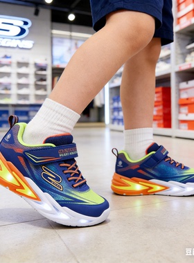 Skechers斯凯奇新款儿童时尚舒适透气柔软休闲运动鞋405308L