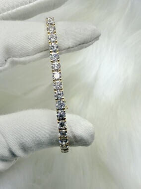 18K金 网球钻石手链  单粒15分 DEVVS VS 培育钻石 带国检证书