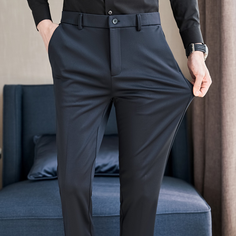 男裤春季新款西裤男垂感男士休闲裤修身直筒长裤商务正装西0118r,男装,西裤,淘宝优惠券,粉丝福利购,淘宝优惠卷