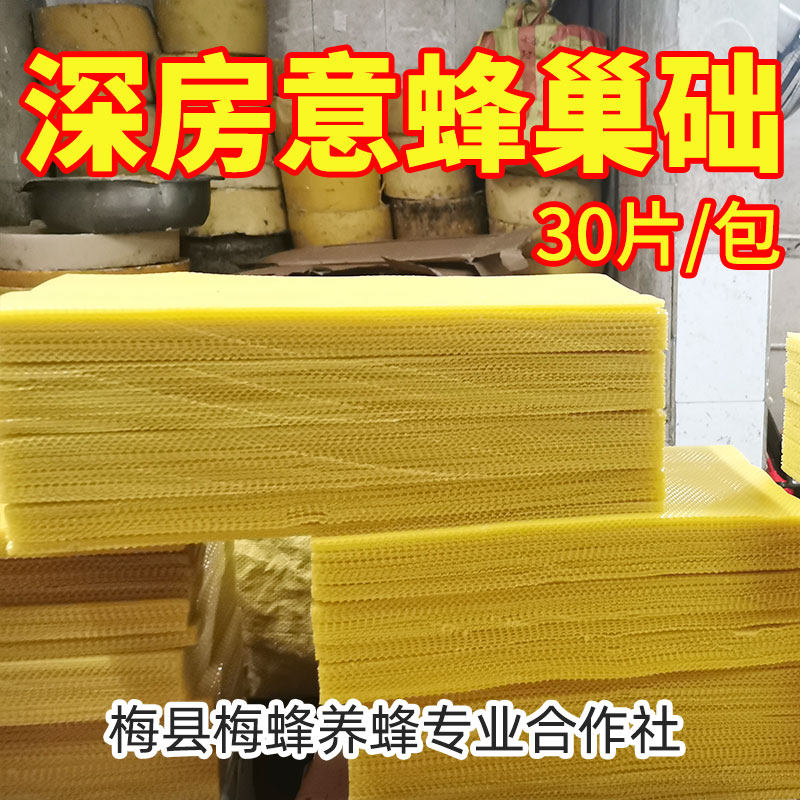深房意蜂巢础片包邮 蜂巢基 30片深房巢皮巢脾巢基巢础养蜜蜂工具