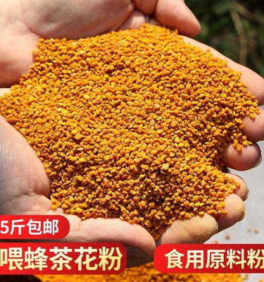 茶花粉喂蜂茶叶花粉蜜蜂天然蜂用饲料花粉养蜂专用蜂粮满5斤包邮