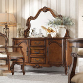 茶水柜碗柜胡桃色家具餐厅柜子定制 雕花整装 美式 复古餐边柜欧式