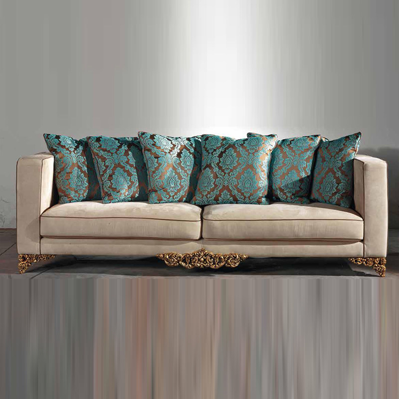 法式高端实木布艺沙发欧式雕花单人两人三人位沙发家用客厅家具