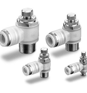 SMC原装正品洁净型速度控制阀快换接头 弯头型 AS1201FPG-M5-04