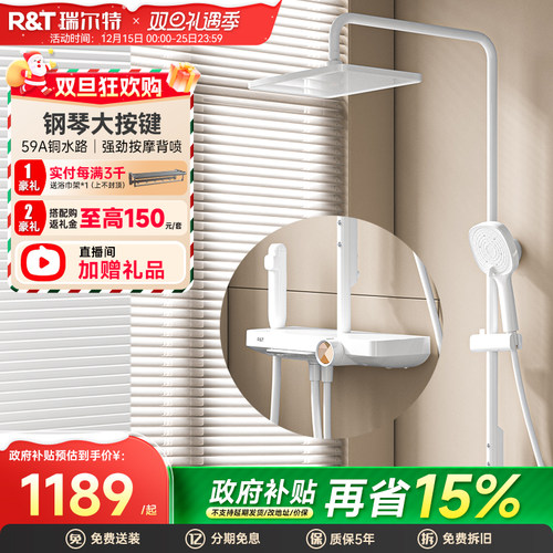 瑞尔特背喷淋浴花洒套装K25p