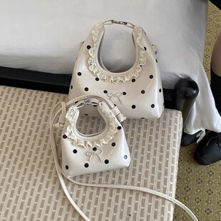 可爱蝴蝶结斜挎饺子包女2026新款潮新品休闲单肩包超火口红包