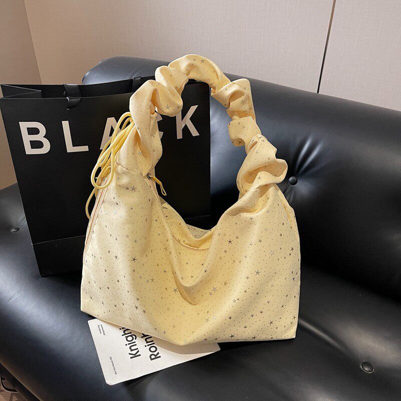 女式夏季大容量波点斜挎包质感通勤单肩包韩版文艺风简约帆布包包