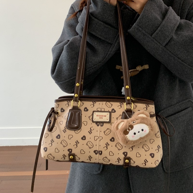韩系时尚可爱印花单肩手提