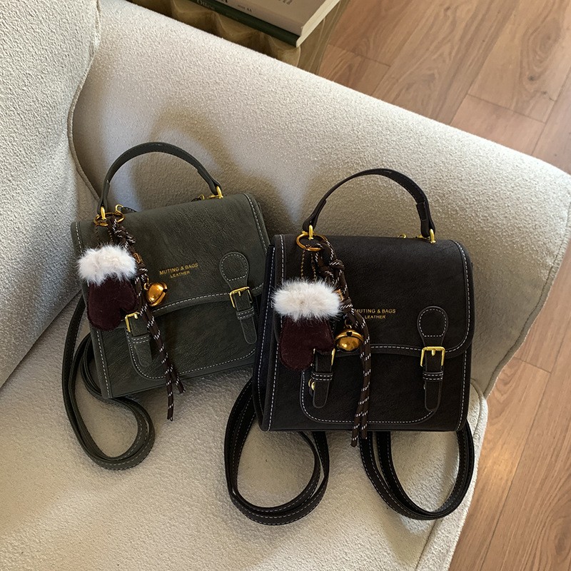 复古双肩包女时尚小众设计